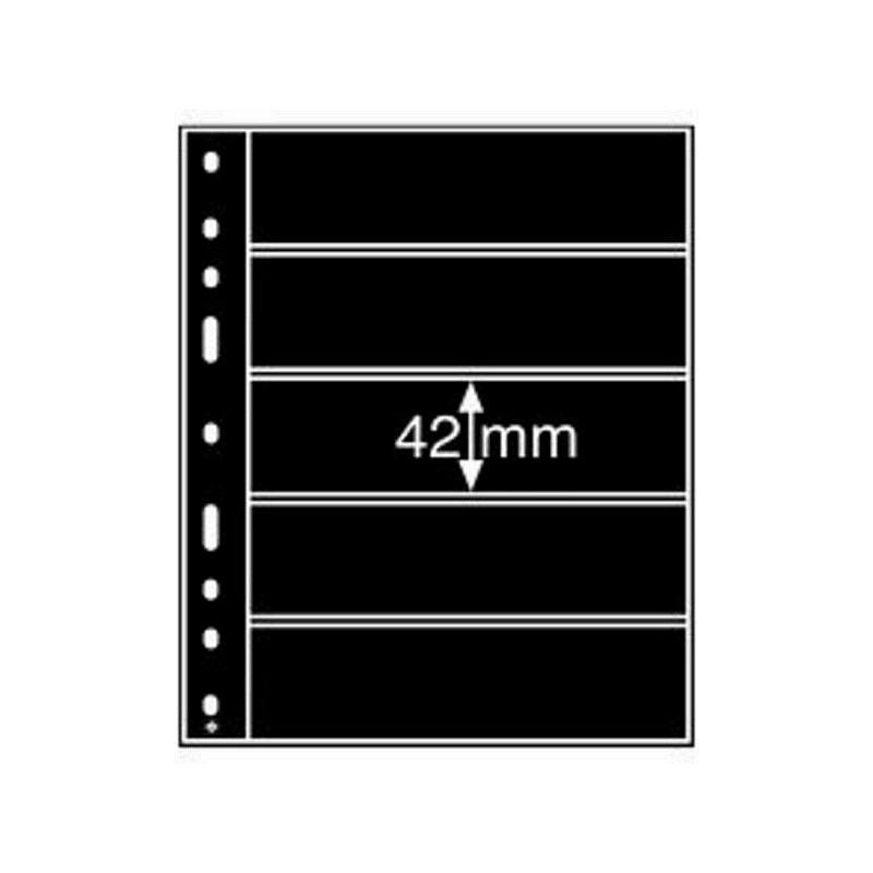 Recharges noires Optima à 5 bandes pour timbres-poste.