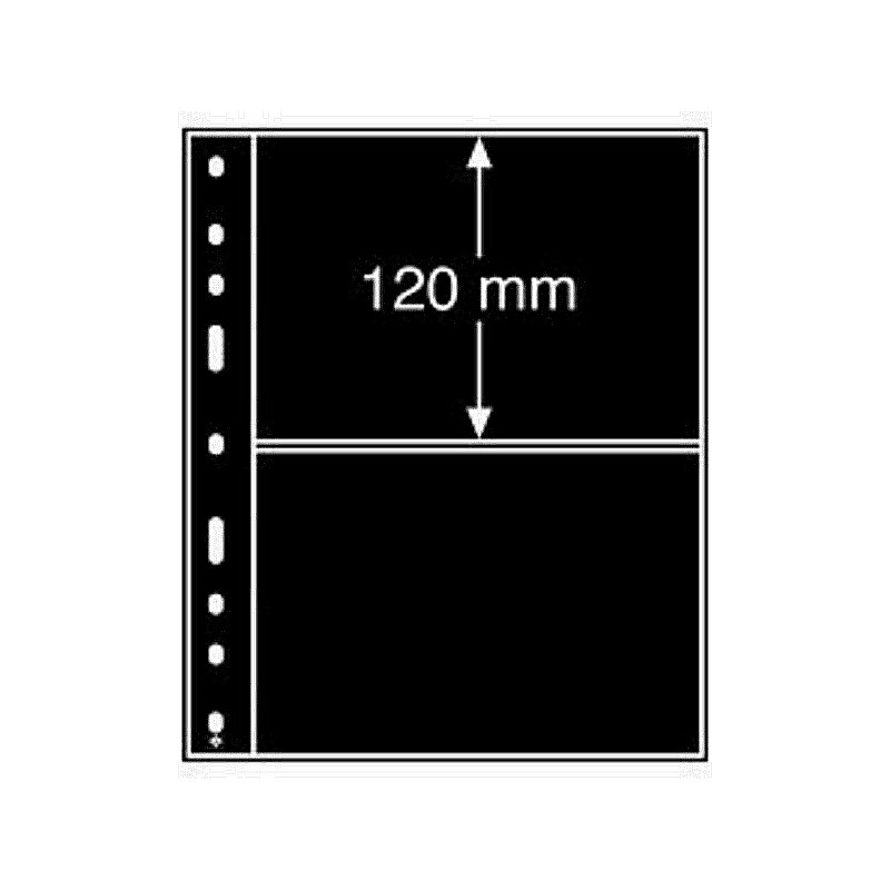 Recharges noires Optima à 2 poches pour cartes postales, enveloppes. -  Philantologie