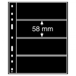 Recharges noires Optima à 4 bandes pour timbres-poste.