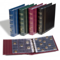 Album numismatique Optima pour 304 monnaies de collection.