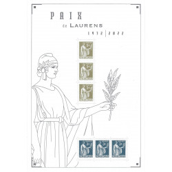 Feuillet de 6 timbres Paix de Laurens N°F5633 neuf**.