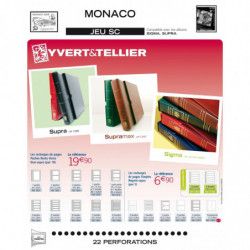 Jeux SC timbres de Monaco 2016-2019 avec pochettes de protection.