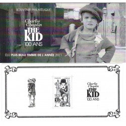Bloc souvenir N° 197 Charlie Chaplin The Kid - 100 ans neuf**.
