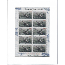 Feuillet 10 timbres Poste aérienne le chasseur Dewoitine D1 neuf**.