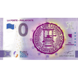Billet Euro Souvenir 0 € - Cachet à sec - La Poste - 2022.