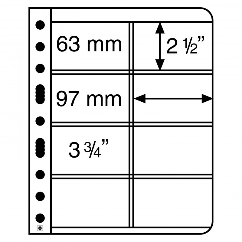 Recharges Vario Leuchtturm à 8 poches pour télécartes.