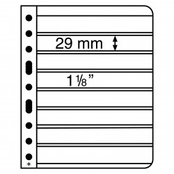 Recharges noires Vario Leuchtturm à 8 bandes pour timbres-poste.