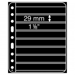 Feuilles extra rigide Vario-Plus Leuchtturm à 8 bandes noires.