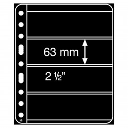 Feuilles extra rigide Vario-Plus Leuchtturm à 4 bandes noires.