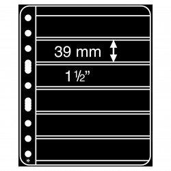 Feuilles extra rigide Vario-Plus Leuchtturm à 6 bandes noires.