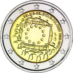 2 euros commémorative Belgique 2015 - Drapeau Européen.