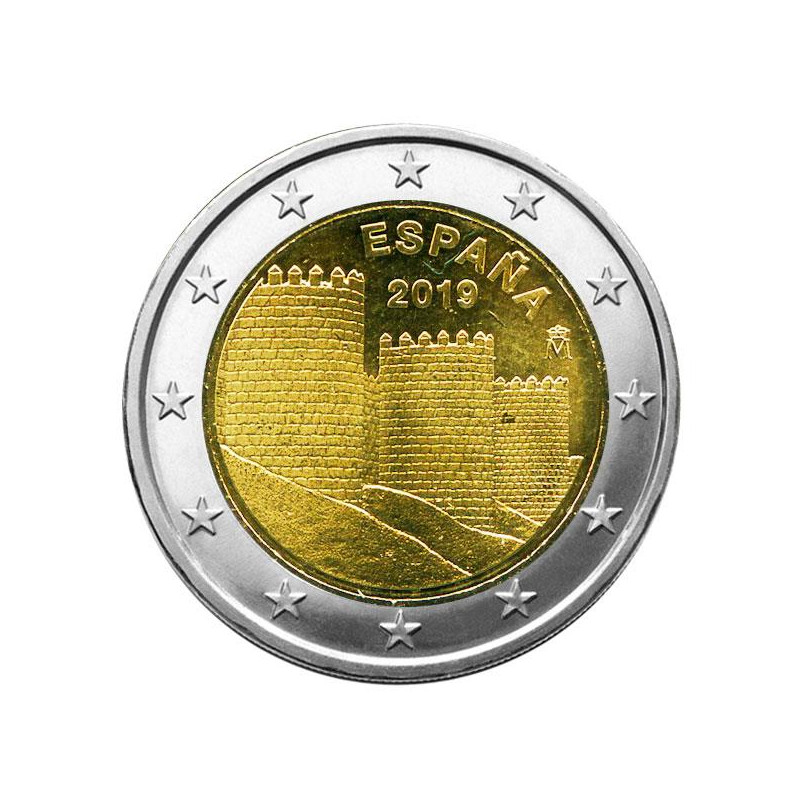 2 euros commémorative Espagne 2019 - Les remparts d'Avila.