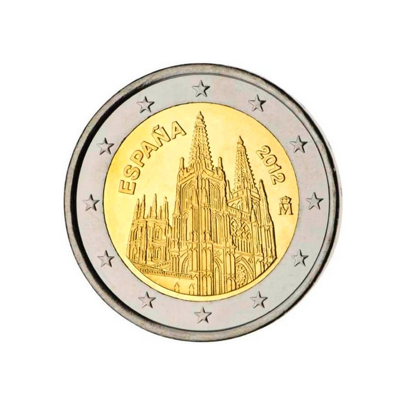 2 euros commémorative Espagne 2012 - Cathédrale de Burgos.