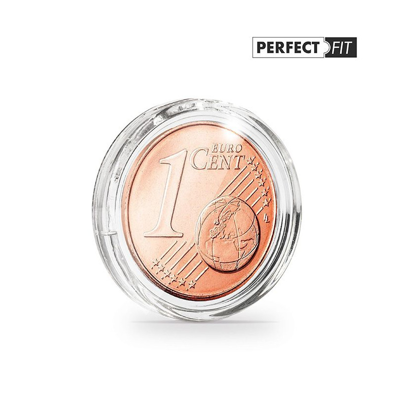 Capsules rondes ULTRA PERFECT FIT pour pièces de 1 cent d'euro.