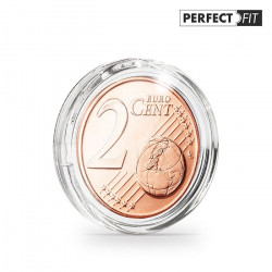 Capsules rondes ULTRA PERFECT FIT pour pièces de 2 cents d'euro.
