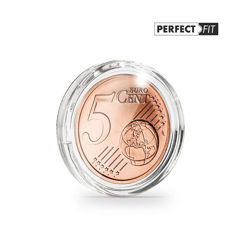 Capsules rondes ULTRA PERFECT FIT pour pièces de 5 cents d'euro.