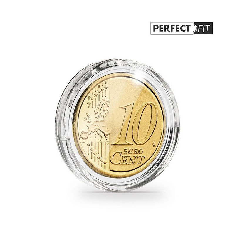 Capsules rondes ULTRA PERFECT FIT pour pièces de 10 cents d'euro.