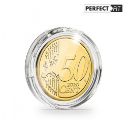 Capsules rondes ULTRA PERFECT FIT pour pièces de 50 cents d'euro.
