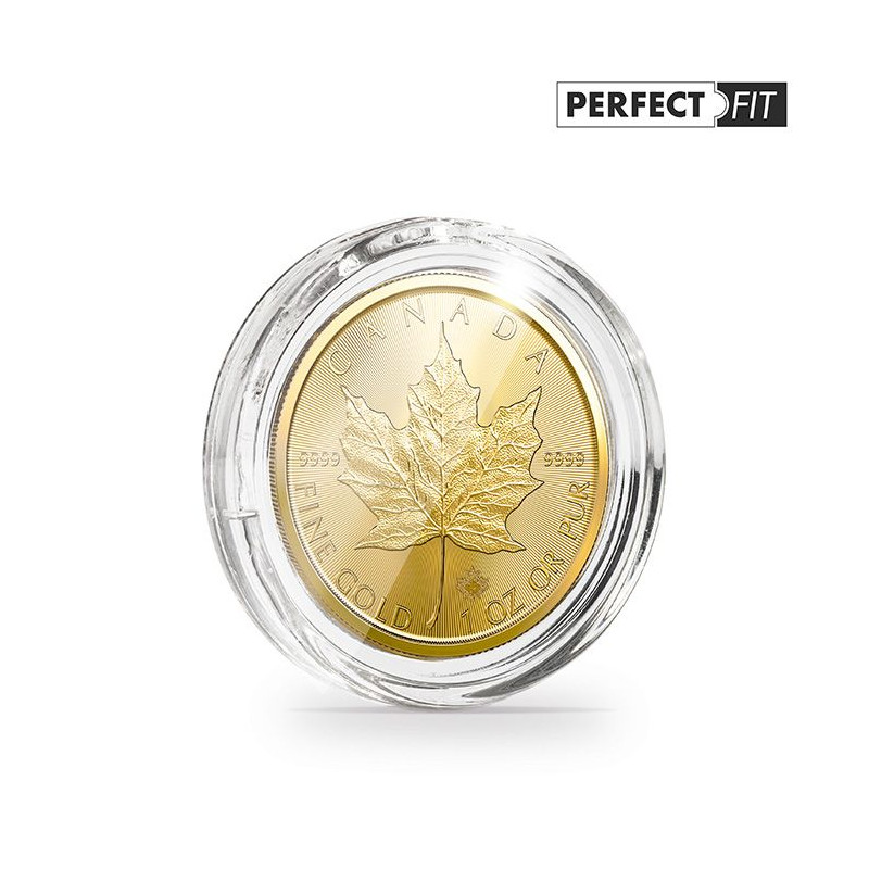 Capsules rondes ULTRA PERFECT FIT pour pièces de 1 oz Maple Leaf or.