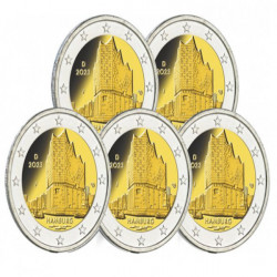 2 euros commémoratives Allemagne 2023 - Hambourg, les 5 ateliers.