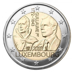 2 euros commémorative Luxembourg 2018 - Grand-Duc Guillaume Ier.