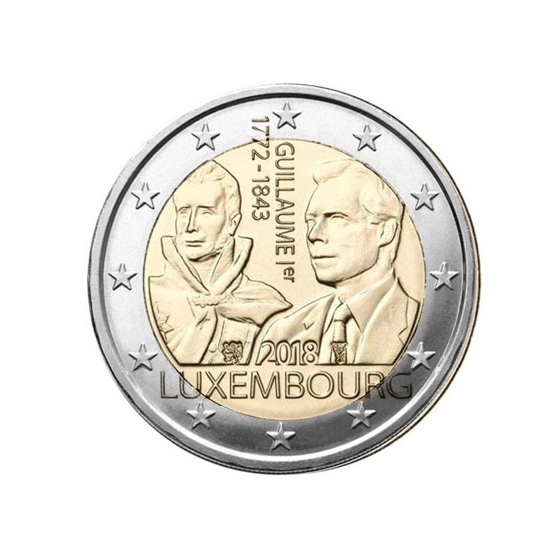 2 euros commémorative Luxembourg 2018 - Grand-Duc Guillaume Ier.