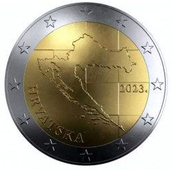 2 euros Croatie 2023 UNC - la carte.