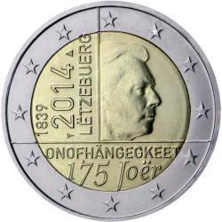 2 euros commémorative Luxembourg 2014 - Indépendance.