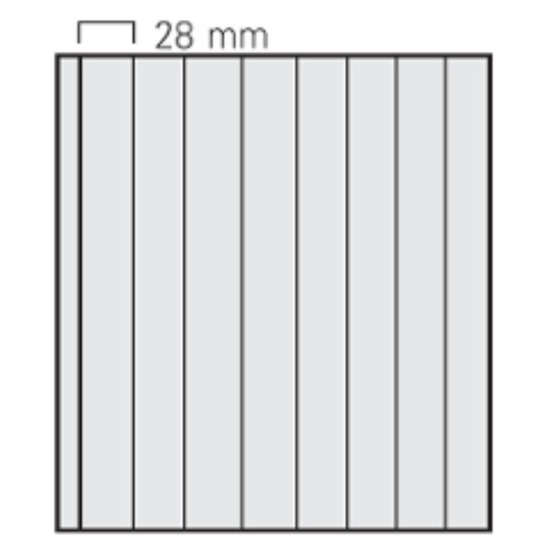 Feuilles Garant Safe à 8 bandes verticales pour roulettes de timbres.