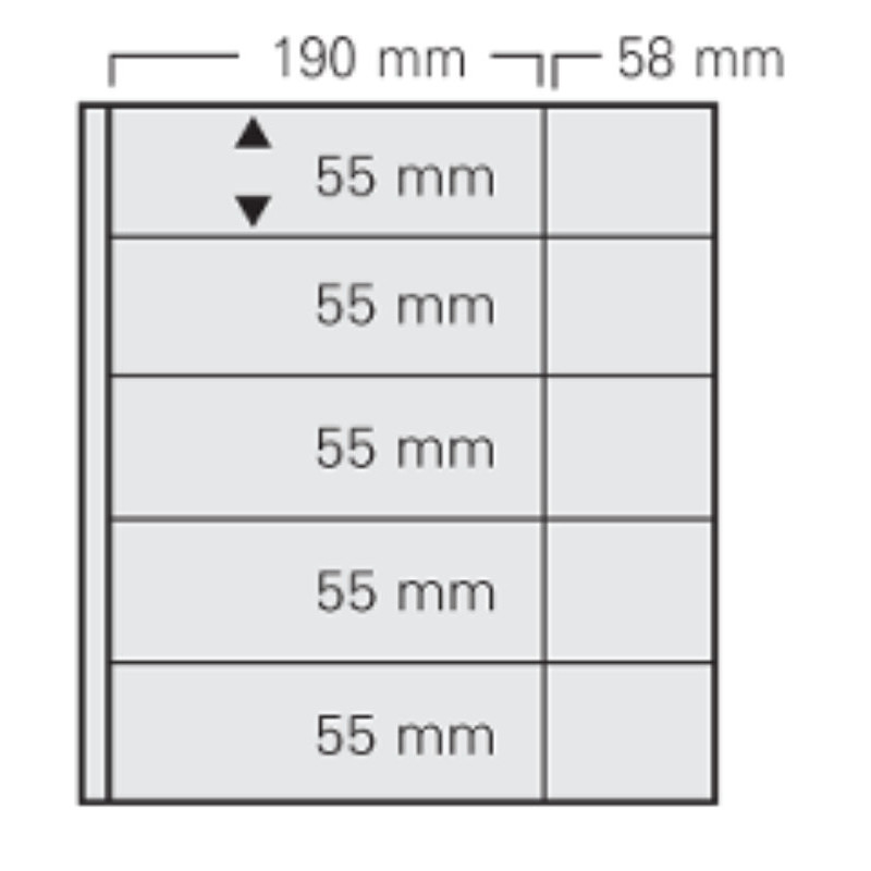 Feuilles Garant Safe à 10 poches pour timbres, carnets.