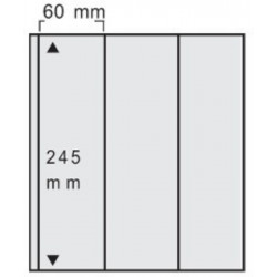 Feuilles Variant transparentes à 3 bandes verticales pour carnets de timbres.