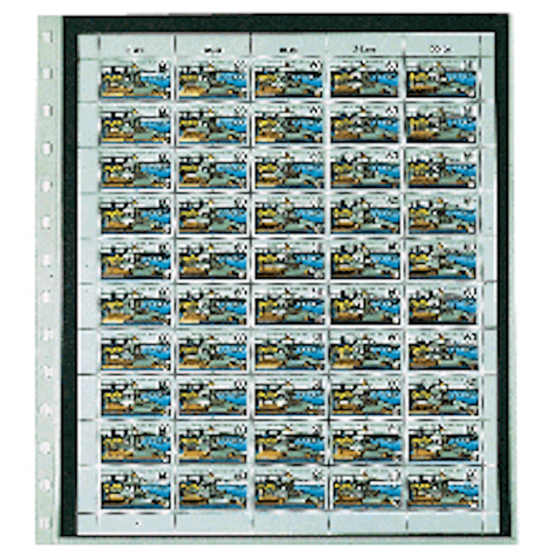 Feuilles Safe pour planche entière de timbres-poste 245 x 295 mm.