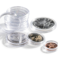 Capsules rondes 15mm pour monnaies de collection.