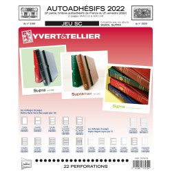 Jeux SC France timbres autoadhésifs 2022 deuxième semestre.