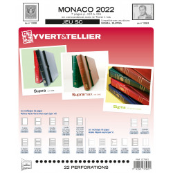 Jeux SC timbres de Monaco 2022 avec pochettes de protection.
