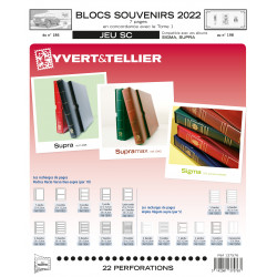 Jeux SC France blocs souvenirs 2022 avec pochettes de protection.