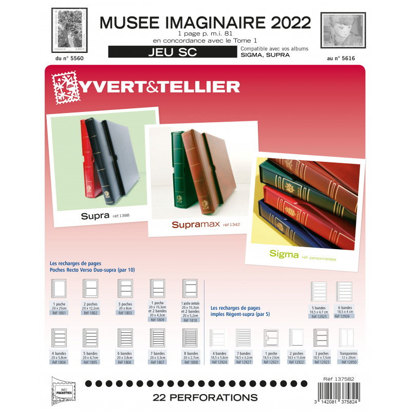 Jeux SC France Musée Imaginaire 2022 avec pochettes.