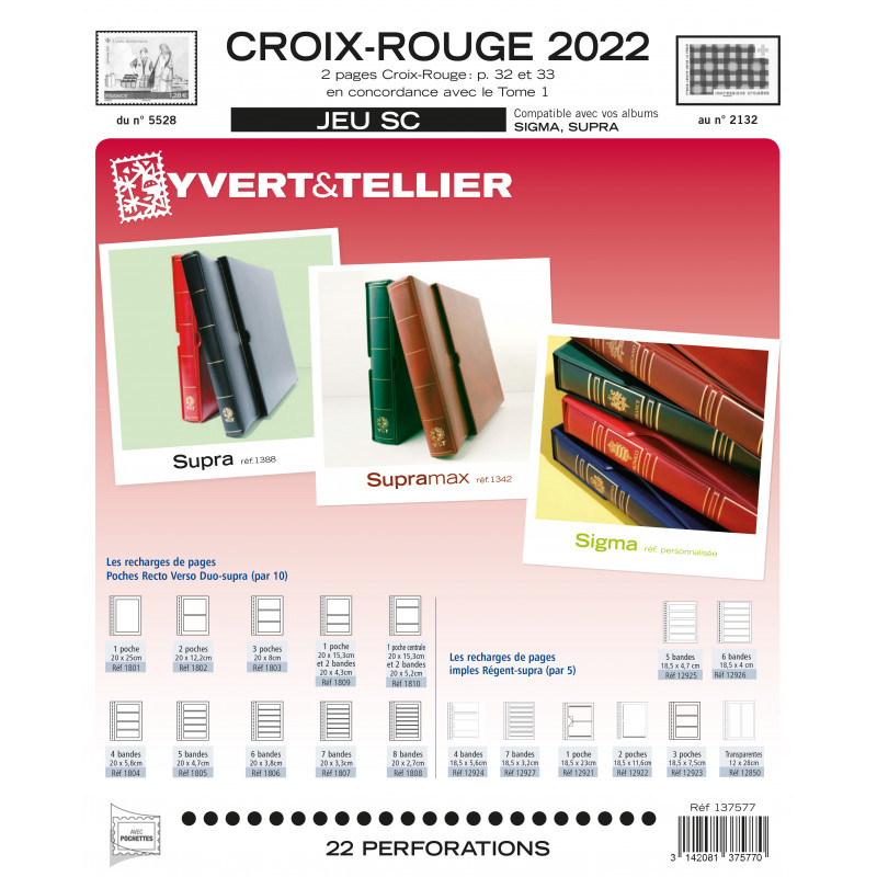Jeux SC Yvert France carnets Croix-Rouge 2019-2020.