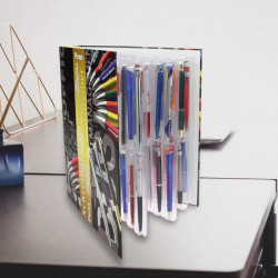 Album illustré pour 48 stylos de collection.