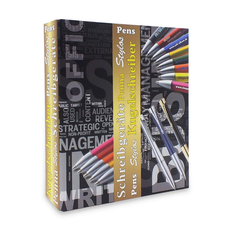 Album illustré pour 48 stylos de collection.