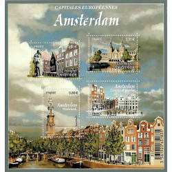 Feuillet de 4 timbres Capitale européenne Amsterdam F5090 neuf**.