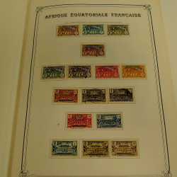 Collection timbres de colonies françaises neufs et oblitérés, volume 1.