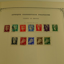 Collection timbres de colonies françaises neufs et oblitérés, volume 1.