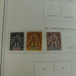 Collection timbres de colonies françaises neufs et oblitérés, volume 1.