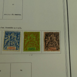 Collection timbres de colonies françaises neufs et oblitérés, volume 1.