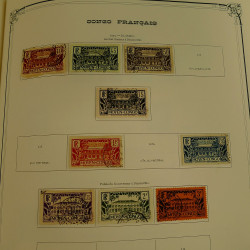 Collection timbres de colonies françaises neufs et oblitérés, volume 1.