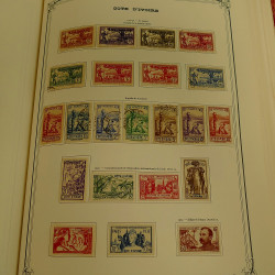 Collection timbres de colonies françaises neufs et oblitérés, volume 1.