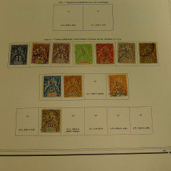 Collection timbres de colonies françaises neufs et oblitérés, volume 2.