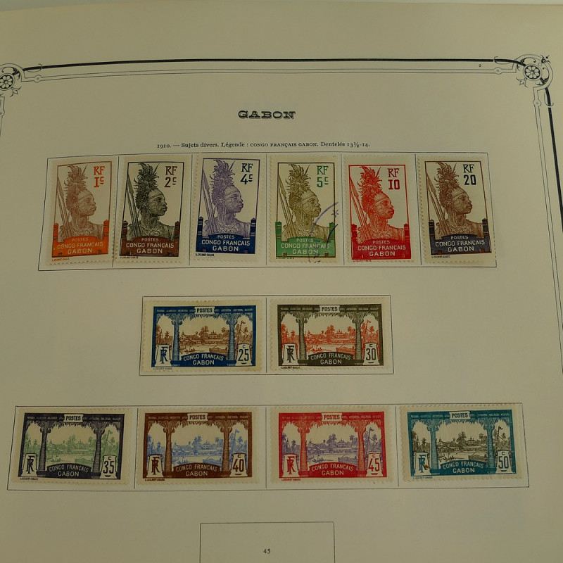 Collection timbres de colonies françaises neufs et oblitérés, volume 2 ...