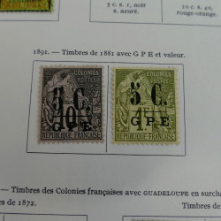 Collection timbres de colonies françaises neufs et oblitérés, volume 2.